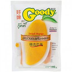 Goody Dried Mango 190 gr. Thailand 100% Original Product from Thailand MADE IN THAILAND